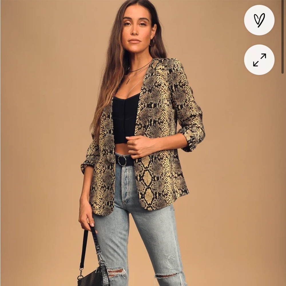 NWOT Lulus Snake Print Blazer